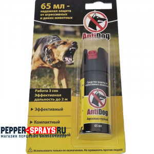 Перцовый (газовый) баллончик «AntiDog» 65 мл, аэрозольно-струйный Перцовый (газовый) баллончик «AntiDog» 65 мл, аэрозольно-струйный